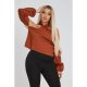 Red Neck Wrap Around With Shoulderless Sleeve