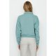 Jade Green Zip Neck Sweat
