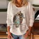 Cute Animal Print Long Sleeve Top