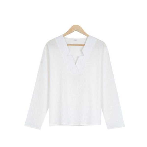 Star Collar Fresh White Top